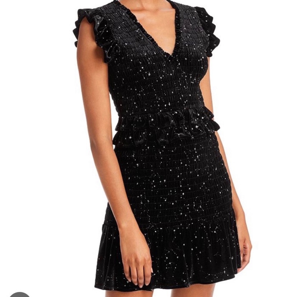 Never worn! Black aqua mini dress